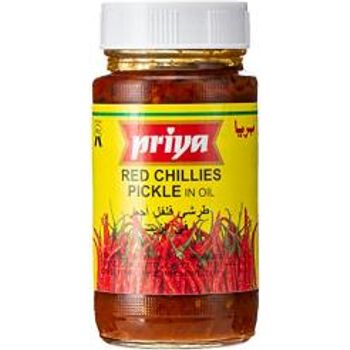 Priya Red Chilli Pickle In Oil With Garlic 300g