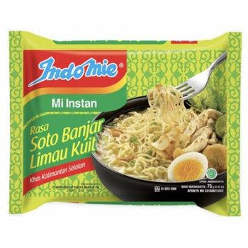 Indomie Instant Noodles with Soto Banjar Lime Kuit Flavor 75g