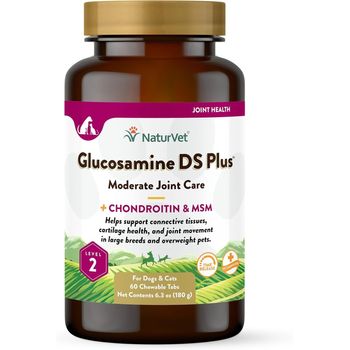 NaturVet Glucosamine DS Plus Dogs & Cats Level 2 (60 Chewable Tabs)