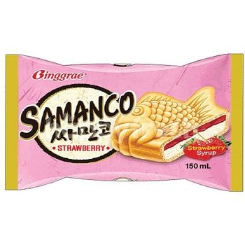 Binggrae Samanco Strawberry Ice Cream 150ml