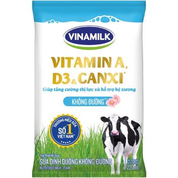 Vinamilk Fresh Milk With Out Sugar 220ml
