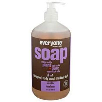 EO (Everyone) – Body & Bath, Vanilla + Lavender 3-in-1 Soap (32oz)