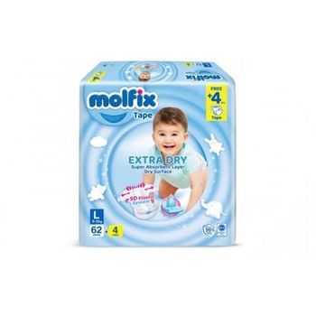 Molfix Extra Dry Tape Large 66pcs