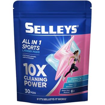 (Bundle of 2)Selleys All in 1 Laundry Pods Refill - Sports (30 pods)
