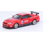 Inno Models Nissan Skyline GT-R R34 X MAS 22 Special Edtion w/Santa Racing Driver Diecast Car