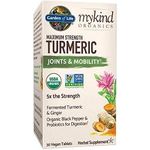 Garden of Life mykind Organics Maximum Strength Turmeric Joints & Mobility Support 30 Tablets 500mg Curcumin 95% Curcuminoids Black Pepper Organic Non-gmO Vegan & Gluten Herbal Supp...