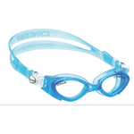 Cressi Crab Silicone Swim Goggles for Kids blue blue clear lens