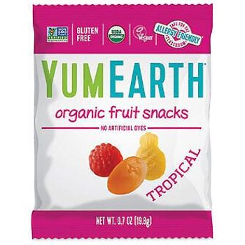 YumEarth Organic Tropical Flavored Fruit Snacks 17g