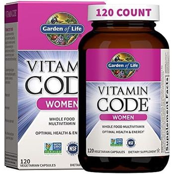 Garden of Life Vitamin Code Whole Food Multivitamin for Women 120 Vegetarian Capsules