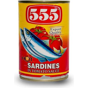 555 Hot Sardines Tomato Sauce 425g