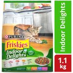 Friskies Delish Cat Dry Food Indoor Delights 1.1kg