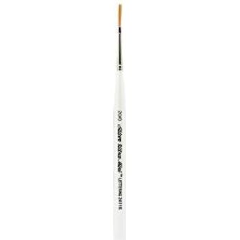 Silver Brush 2411s-20 0 Ultra Mini Short Handle Golden Taklon Brush One Stroke Size 20 0