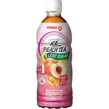 Pokka Ice Peach Tea less sugar 500ml