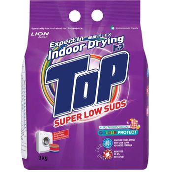 Top Detergent Powder Packet Super Low Suds Colour Protect 3kg