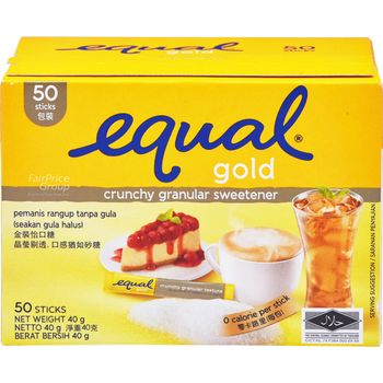 Equal Sweetener Sachets Gold Crunchy Granular 40g