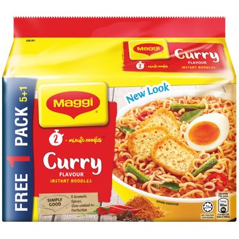 Maggi 2minute Instant Noodles Curry 5 x 79g