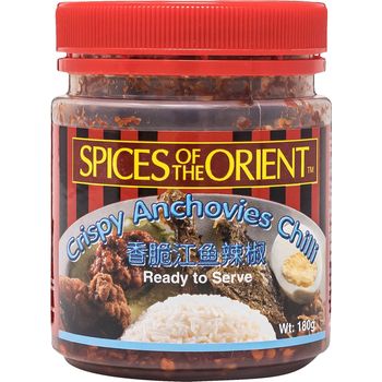 Spices Of The Orient Crispy Anchovies Chilli 180g