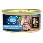 Snappy Tom Cat Real Fish Grain Free Whitemeat Tuna with Chicken Breast 85g