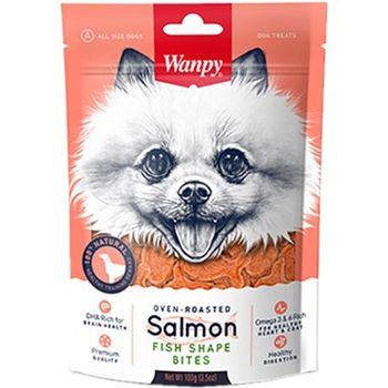 Wanpy Oven-Roasted Salmon Fish Shape Bites 100g