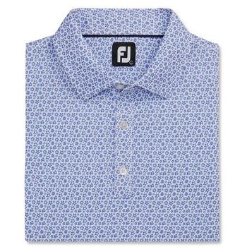 FootJoy Micro-Floral Lisle Self Collar Blue Violet / White
