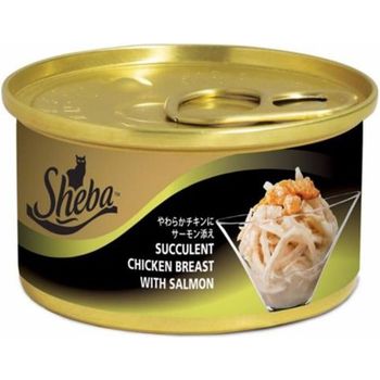 Sheba Cat Canned Food Succulent Chicken Breast With Salmon 85g