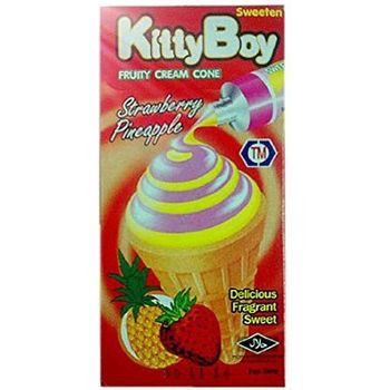 Kitty Boy Strawberry Pineapple Fruity Cream Cone 28g