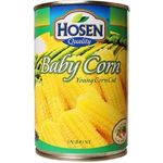 Hosen Baby Corn Young Corn Cut in Brine 200g
