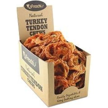 Afreschi Dog Treats Natural Turkey Tendon Pretzel Medium 36g [20 pieces]