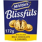 McVitie's Blissfuls Belgian Milk Chocolate And Caramel Biscuits 172g