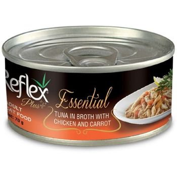Reflex Plus Essential Tuna In Broth With Chicken And Carrot Cat Wet Food 70g