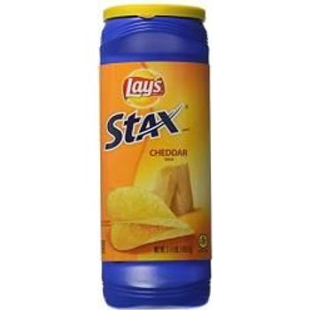 Lays Stax Cheddar Flavored Potato Crisps 155g