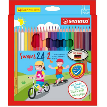 Stabilo Swans 24+2 Colour Pencils 1870/26
