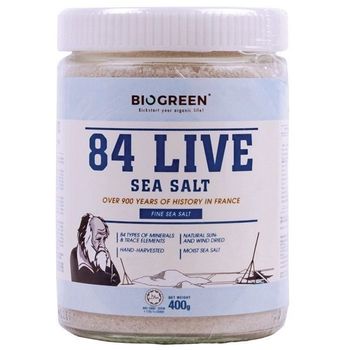Biogreen 84 Live Sea Salt Fine 400g