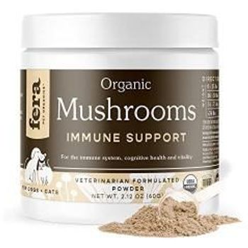 Fera Pet Organics Mushroom Blend for Dog and Cat Immune Support - USDA Organic Certified 60g