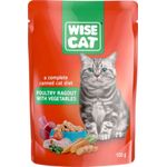 Wise Cat Wet Cat Food with Bird and Vegetable Stew 100g