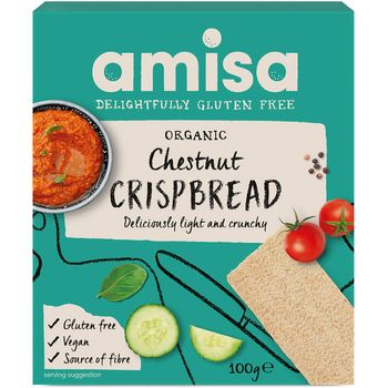 Amisa Organic Gluten Free Chestnut Crispbread 100g