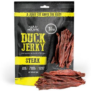 Absolute Holistic Dog Treats Duck Jerky Steak 100g