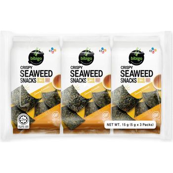 Cj Bibigo Crispy Seaweed Snacks Sesame Flavour Pack Of 100g