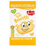 Kiddylicious Biscotti, Banana, Baby Snack, 7 Months+, Multipack, 6 x 20g
