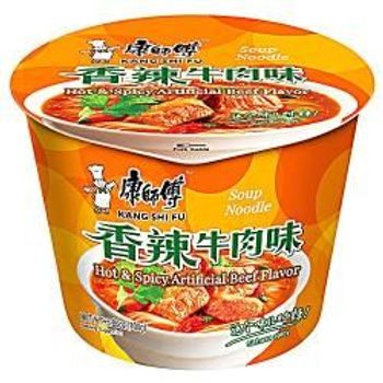 Chef Kang Kangshifu Instant Cup Noodle Soup Braised Noodles Bowl 108g X12 Packs Hot Spicy Beef