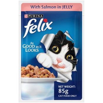 Purina Felix Salmon Gravy in Jelly For Adult Cat 85g