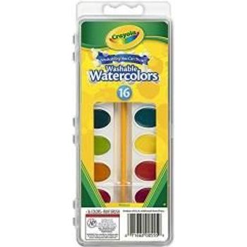 Crayola Washable Watercolors 16 Colors Pkg 53-0555 3-Pack