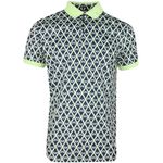 J. Lindeberg Golf Shirt Tour Tech Print Reg Fit M Geo JL Navy