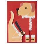 Raspberry Blossom Labrador Dog Santa