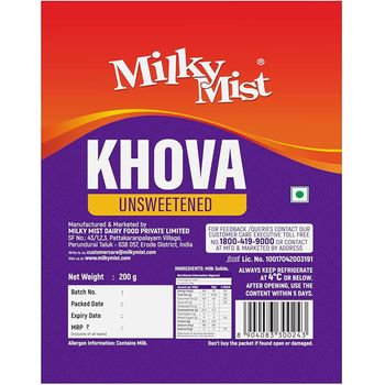 Milky Mist Khova Unsweetened 200g