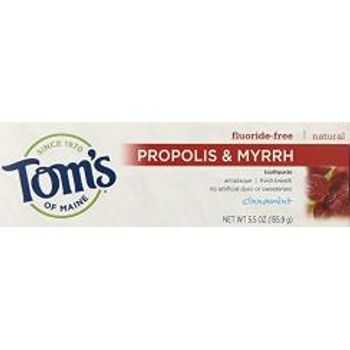 Tom's of Maine Natural Fluoride Propolis & Myrrh Toothpaste Cinnamint 5.5 Ounce