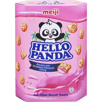 Meiji Hello Panda Biscuits With Creamy Strawberry Filling 260g