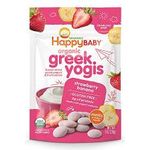 Happy Baby Organic Greek Yogis Freeze-Dried Greek Yogurt and Fruit Snacks Strawberry Banana 1 Ounce Bag Packaging May Vary