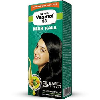 Super Vasmol 33 Hair Dye Naturally Black Kesh Kala 50ml