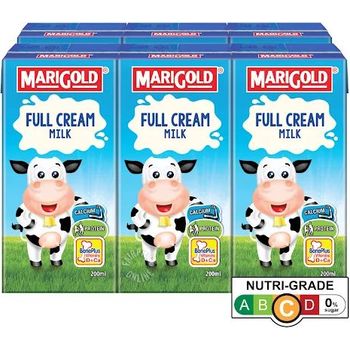 Marigold UHT Packet Milk Full Cream 200ml x6